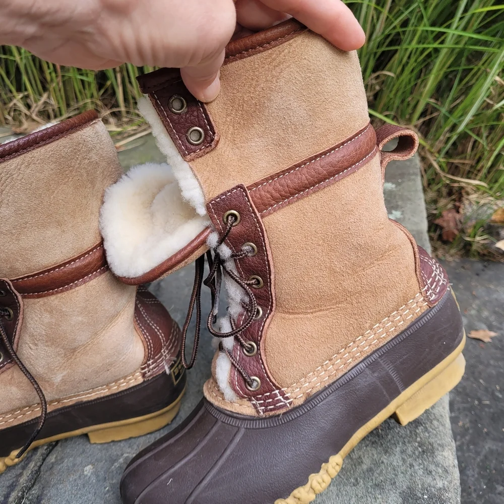 L.L.Bean Shearling Duck Boots Signature Wicked Good Boots